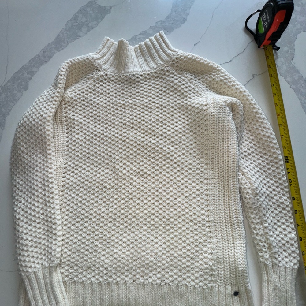 Othr Textured White Turtleneck Sweater